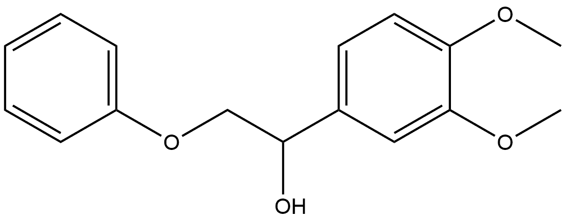 1-(3,4-二甲氧基苯基)-2-苯氧基乙醇, 183303-74-4, 结构式