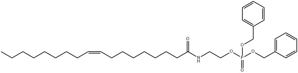 Phosphoric acid, 2-[(1-oxo-9-octadecenyl)amino]ethyl bis(phenylmethyl) ester, (Z)- (9CI) Struktur