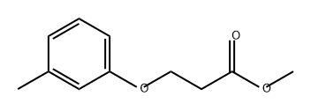 Propanoic acid, 3-(3-methylphenoxy)-, methyl ester 化学構造式