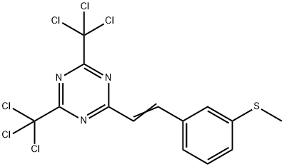 4,6-Bis-(trichloromethyl)-2-(4-thiomethoxyst,183372-86-3,结构式