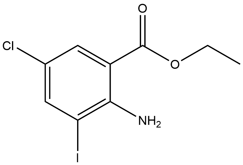 ethyl 2-amino-5-chloro-3-iodobenzoate Structure