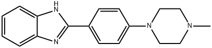 1H-Benzimidazole, 2-[4-(4-methyl-1-piperazinyl)phenyl]- Structure