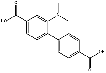 [1,1'-Biphenyl]-4,4'-dicarboxylic acid, 2-(dimethylamino)- Structure