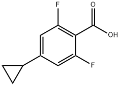 4-Cyclopropyl-2,6-difluorobenzoic acid Struktur