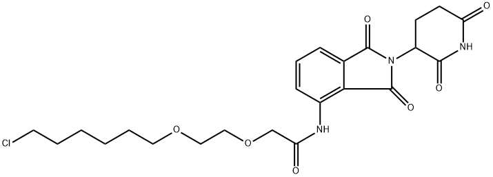 Acetamide, 2-[2-[(6-chlorohexyl)oxy]ethoxy]-N-[2-(2,6-dioxo-3-piperidinyl)-2,3-dihydro-1,3-dioxo-1H-isoindol-4-yl]- Structure