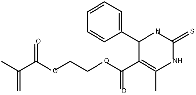 5-Pyrimidinecarboxylic acid, 1,2,3,4-tetrahydro-6-methyl-4-phenyl-2-thioxo-, 2-[(2-methyl-1-oxo-2-propen-1-yl)oxy]ethyl ester Structure