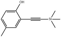 Phenol, 4-methyl-2-[2-(trimethylsilyl)ethynyl]- 化学構造式