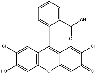 Benzoic acid, 2-(2,7-dichloro-6-hydroxy-3-oxo-3H-xanthen-9-yl)- Structure