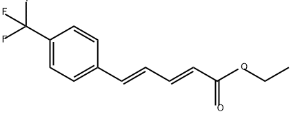 2,4-Pentadienoic acid, 5-[4-(trifluoromethyl)phenyl]-, ethyl ester, (2E,4E)- 化学構造式