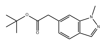 1H-Indazole-6-acetic acid, 1-methyl-, 1,1-dimethylethyl ester Struktur