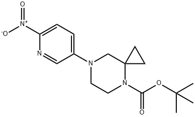 4,7-DIAZASPIRO[2.5]OCTANE-4-CARBOXYLIC ACID, 7-(6-NITRO-3-PYRIDINYL)-, 1,1-DIMETHYLETHYL ESTER 结构式