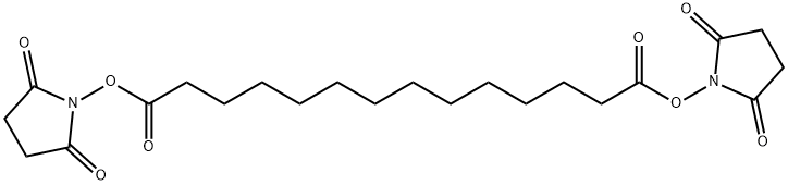 Tetradecanedioic acid, 1,14-bis(2,5-dioxo-1-pyrrolidinyl) ester Structure