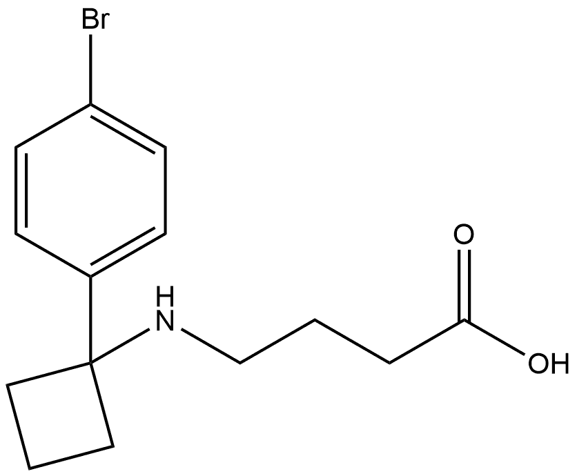 4-1-(4-Bromophenyl)cyclobutylaminobutanoic acid Structure