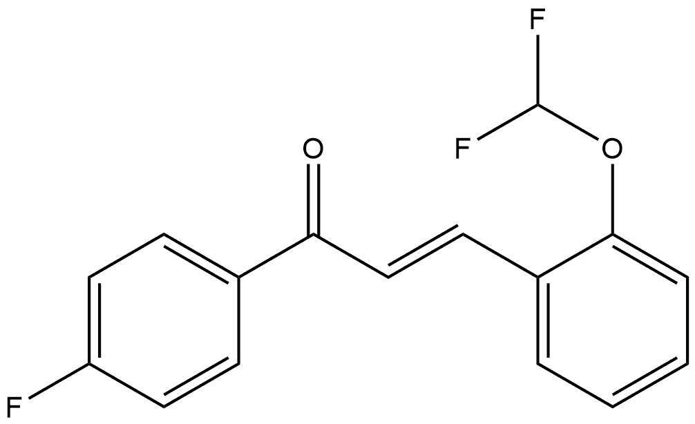2-Propen-1-one, 3-[2-(difluoromethoxy)phenyl]-1-(4-fluorophenyl)-, (2E)- Structure