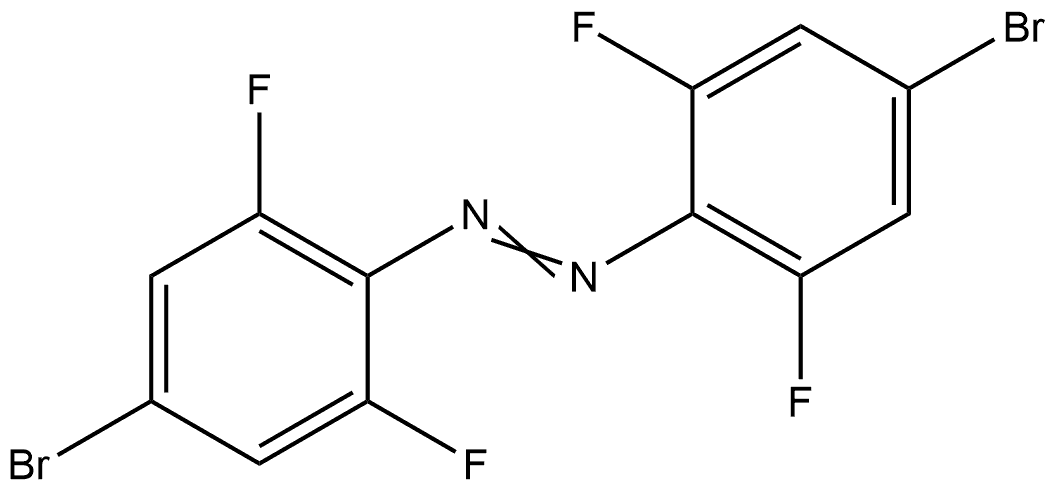 (E)-1,2-bis(4-bromo-2,6-difluorophenyl)diazene Structure