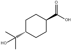trans-4-(1-hydroxy-1-methyl-ethyl)cyclohexanecarboxylic acid 化学構造式