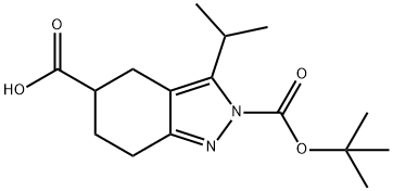 2H-Indazole-2,5-dicarboxylic acid, 4,5,6,7-tetrahydro-3-(1-methylethyl)-, 2-(1,1-dimethylethyl) ester 结构式