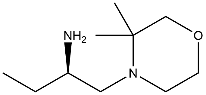 4-Morpholineethanamine, α-ethyl-3,3-dimethyl-,(αR)- 结构式