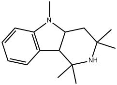 1,1,3,3,5-ペンタメチル-2,3,4,4a,5,9b-ヘキサヒドロ-1H-ピリド[4,3-b]インドール 化学構造式