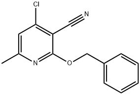 4-chloro-6-methyl-2-phenylmethoxypyridine-3-carbonitrile Structure