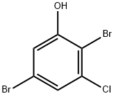 3-Chloro-2,5-dibromophenol 化学構造式