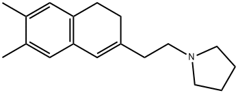 Pyrrolidine, 1-[2-(3,4-dihydro-6,7-dimethyl-2-naphthalenyl)ethyl]- 化学構造式