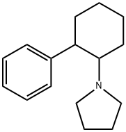 Pyrrolidine, 1-(2-phenylcyclohexyl)- 化学構造式