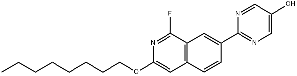 2-(1-Fluoro-3-(octyloxy)isoquinolin-7-yl)pyrimidin-5-ol Struktur