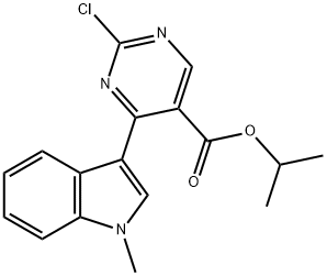 5-Pyrimidinecarboxylic acid, 2-chloro-4-(1-methyl-1H-indol-3-yl)-, 1-methylethyl ester Structure