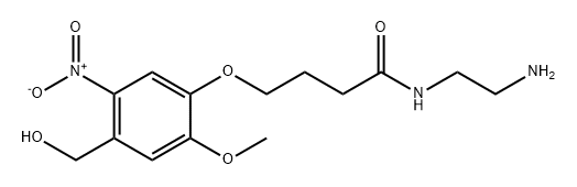 Butanamide, N-(2-aminoethyl)-4-[4-(hydroxymethyl)-2-methoxy-5-nitrophenoxy]- Structure