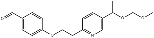 Benzaldehyde, 4-[2-[5-[1-(methoxymethoxy)ethyl]-2-pyridinyl]ethoxy]- Structure