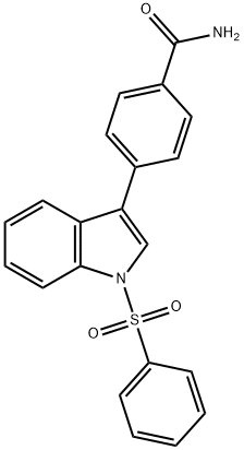 4-(1-(Phenylsulfonyl)-1H-indol-3-yl)benzamide Structure