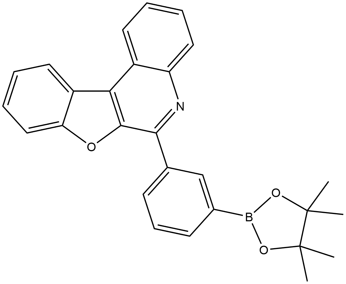 6-[3-(4,4,5,5-Tetramethyl-1,3,2-dioxaborolan-2-yl)phenyl]benzofuro[2,3-c]quinoline 化学構造式