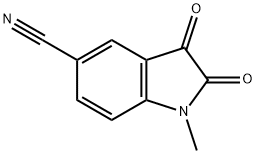 1H-Indole-5-carbonitrile, 2,3-dihydro-1-methyl-2,3-dioxo- Struktur