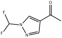 Ethanone, 1-[1-(difluoromethyl)-1H-pyrazol-4-yl]- Structure