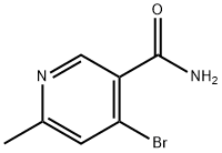 4-溴-6-甲基吡啶-3-甲酰胺,1849307-86-3,结构式