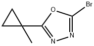 2-溴-5-(1-甲基环丙基)-1,3,4-噁二唑,1849310-35-5,结构式