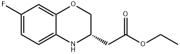 2H-1,4-Benzoxazine-3-acetic acid, 7-fluoro-3,4-dihydro-, ethyl ester, (3S)- Structure