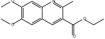 3-Quinolinecarboxylic acid, 6,7-dimethoxy-2-methyl-, ethyl ester 化学構造式