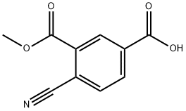 4-氰基-3-(甲氧羰基)苯甲酸 结构式