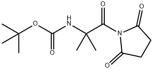 Carbamic acid, N-[2-(2,5-dioxo-1-pyrrolidinyl)-1,1-dimethyl-2-oxoethyl]-, 1,1-dimethylethyl ester Struktur