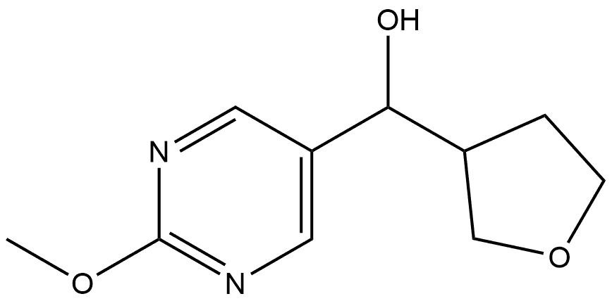 2-Methoxy-α-(tetrahydro-3-furanyl)-5-pyrimidinemethanol Struktur