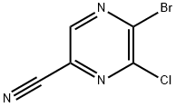 2-Pyrazinecarbonitrile, 5-bromo-6-chloro-|5-溴-6-氯吡嗪-2-腈