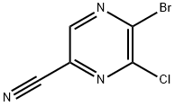 2-Pyrazinecarbonitrile, 5-bromo-6-chloro- Struktur