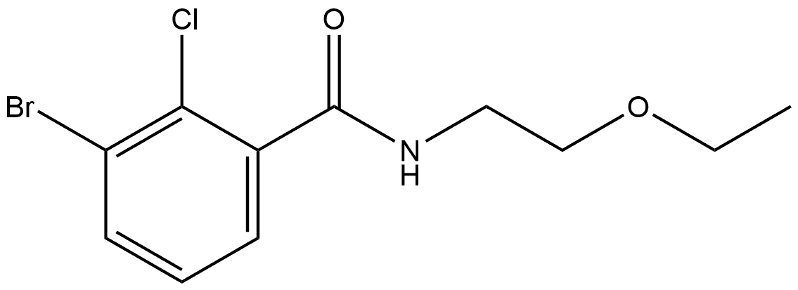 3-Bromo-2-chloro-N-(2-ethoxyethyl)benzamide,1851083-49-2,结构式