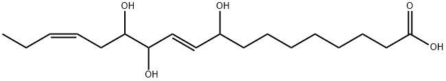 10,15-Octadecadienoic acid, 9,12,13-trihydroxy-, (10E,15Z)- 结构式