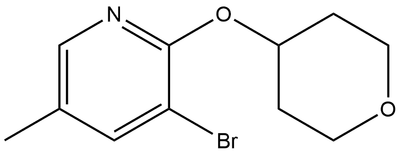 3-Bromo-5-methyl-2-[(tetrahydro-2H-pyran-4-yl)oxy]pyridine,1851531-83-3,结构式