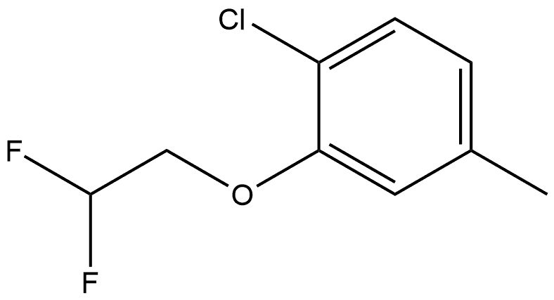 1-Chloro-2-(2,2-difluoroethoxy)-4-methylbenzene,1851806-79-5,结构式