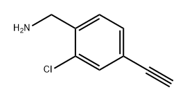 Benzenemethanamine, 2-chloro-4-ethynyl- Structure