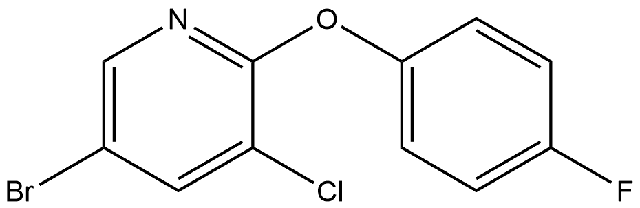 5-Bromo-3-chloro-2-(4-fluorophenoxy)pyridine Structure